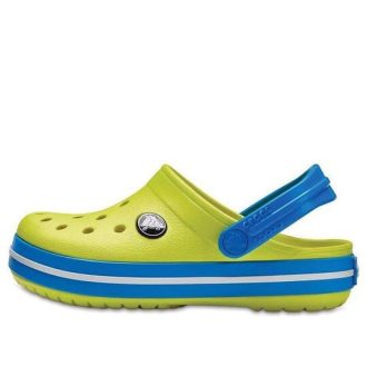 Crocs (GS) Crocband Round Toe Clogs “Yellow Blue” 204537-73E