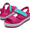 Crocs (GS) Crocband Strap Closure Sandals “Pink Blue” 12856-6LH