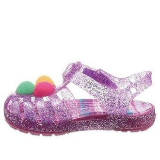 Crocs (GS) Isabella Glitter Flat Sandals “Purple Pink” 205038-518