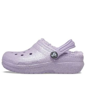 Crocs (GS) Kids Shoes Classic Glitter Lined Clogs “Purple” 205937-530