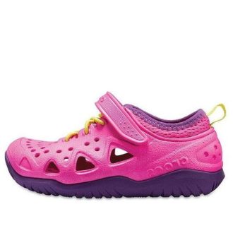 Crocs (GS) Swiftwater Sneakers “Pink Purple” 204989-6L0