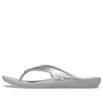 Crocs Kadee II Minimalistic Cozy Sports Slippers Unisex Silver 207314-040