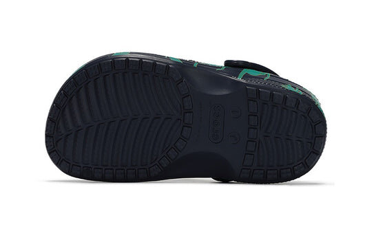 Crocs Kids Crocs Classic clog Sports sandals “Green Black” 207017-4HQ Crocs Kids Crocs Classic clog Sports sandals “Green Black” 207017-4HQ