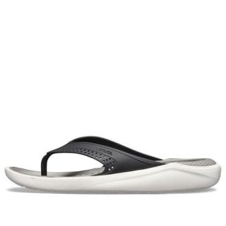 Crocs LiteRide Beach Flip-Flops Black Gray “Black Grey” 205182-05M