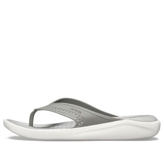 Crocs LiteRide Beach Gray Slippers 205182-06J