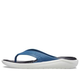 Crocs LiteRide Outdoor Beach Flip-Flops Black Blue 205182-4SB