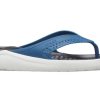 Crocs LiteRide Outdoor Beach Flip-Flops Black Blue 205182-4SB