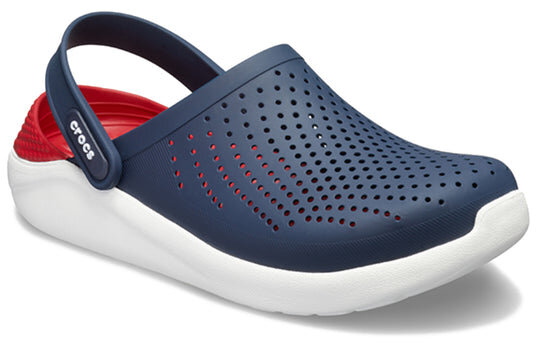 Crocs LiteRide Shoe Beach Sandals Unisex Blue Red 204592-4CC Crocs LiteRide Shoe Beach Sandals Unisex Blue Red 204592-4CC
