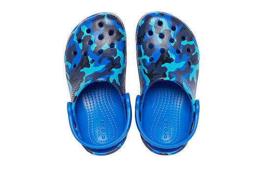Crocs (PS) Camouflage Printing Beach Blue Sandals 205813-4JL Crocs (PS) Camouflage Printing Beach Blue Sandals 205813-4JL