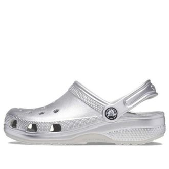 Crocs (PS) Classic Metallic Clog “Silver Metallic” 209196-0P1