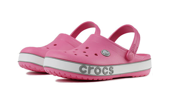 Crocs (PS) Crocband Bold Logo Outdoor Flat Heel Minimalistic Sports Pink Sandals 206022-65Y Crocs (PS) Crocband Bold Logo Outdoor Flat Heel Minimalistic Sports Pink Sandals 206022-65Y