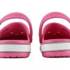 Crocs (PS) Crocband Bold Logo Outdoor Flat Heel Minimalistic Sports Pink Sandals 206022-65Y Crocs (PS) Crocband Bold Logo Outdoor Flat Heel Minimalistic Sports Pink Sandals 206022-65Y