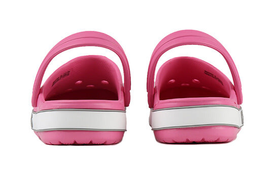 Crocs (PS) Crocband Bold Logo Outdoor Flat Heel Minimalistic Sports Pink Sandals 206022-65Y Crocs (PS) Crocband Bold Logo Outdoor Flat Heel Minimalistic Sports Pink Sandals 206022-65Y