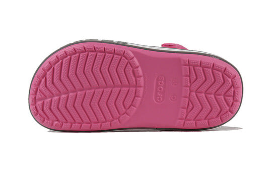 Crocs (PS) Crocband Bold Logo Outdoor Flat Heel Minimalistic Sports Pink Sandals 206022-65Y Crocs (PS) Crocband Bold Logo Outdoor Flat Heel Minimalistic Sports Pink Sandals 206022-65Y