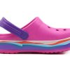 Crocs (PS) Crocband Wavy Band Small Crocs Casual Pink Purple Sandals “Pink Purple” 205697-6L0