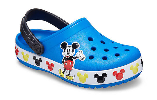Crocs (PS) Disney Mickey Outdoor Flat Heel Sports Blue Sandals 206307-4JL Crocs (PS) Disney Mickey Outdoor Flat Heel Sports Blue Sandals 206307-4JL