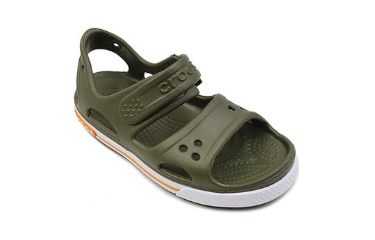 Crocs (PS) Flat Casual Army Green Sandals 14854-309 Crocs (PS) Flat Casual Army Green Sandals 14854-309