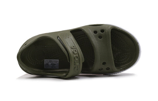 Crocs (PS) Flat Casual Army Green Sandals 14854-309 Crocs (PS) Flat Casual Army Green Sandals 14854-309