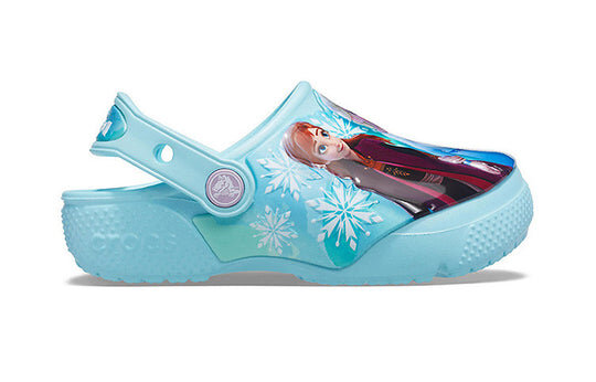 Crocs (PS) Frozen Printing Outdoor Flat Heel Sports Blue Sandals 207078-4O9 Crocs (PS) Frozen Printing Outdoor Flat Heel Sports Blue Sandals 207078-4O9