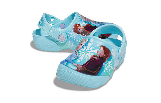 Crocs (PS) Frozen Printing Outdoor Flat Heel Sports Blue Sandals 207078-4O9 Crocs (PS) Frozen Printing Outdoor Flat Heel Sports Blue Sandals 207078-4O9