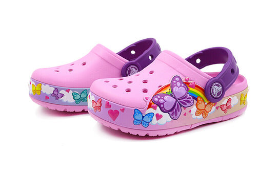 Crocs (PS) Funny Butterfly Outdoor Flat Heel Sports Pink Sandals 205649-6I2 Crocs (PS) Funny Butterfly Outdoor Flat Heel Sports Pink Sandals 205649-6I2