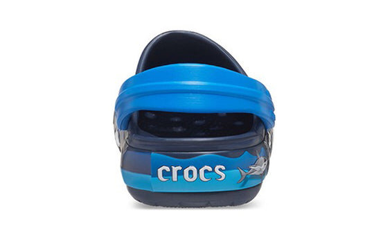 Crocs (PS) Funny Shark Pattern Outdoor Flat Heel Sports Deep Blue Sandals 207070-410 Crocs (PS) Funny Shark Pattern Outdoor Flat Heel Sports Deep Blue Sandals 207070-410