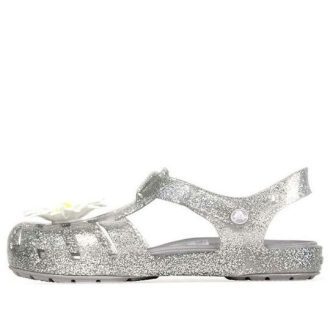 Crocs (PS) Isabella Charm Minimalistic Casual Sandals Silver 205535-040 Crocs (PS) Isabella Charm Minimalistic Casual Sandals Silver 205535-040