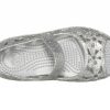 Crocs (PS) Isabella Flower Flat “Silver” 205461-040