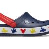 Crocs (PS) Mickey Outdoor Flat Heel Sports Deep Blue Sandals 207077-410