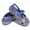 Crocs (PS) Outdoor Flat Heel Shiny Sports Blue Sandals 206370-434