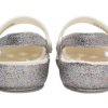 Crocs (PS) Outdoor Flat Heel Shiny Sports Silver Sandals 206370-93R Crocs (PS) Outdoor Flat Heel Shiny Sports Silver Sandals 206370-93R
