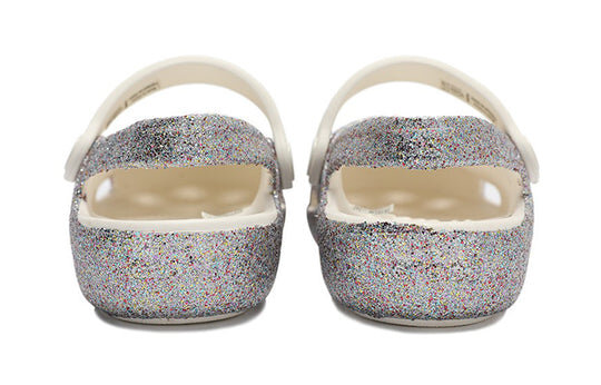 Crocs (PS) Outdoor Flat Heel Shiny Sports Silver Sandals 206370-93R Crocs (PS) Outdoor Flat Heel Shiny Sports Silver Sandals 206370-93R