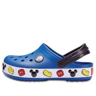 Crocs (PS) Small Crocs Mickey Cozy Non-Slip Sports Blue Sandals 204992-4GX