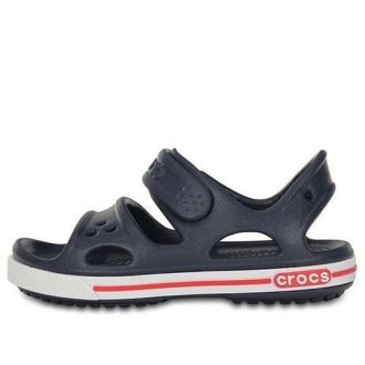 Crocs (PS) Velcro Flat Sports Deep Blue Sandals 14854-462 Crocs (PS) Velcro Flat Sports Deep Blue Sandals 14854-462