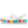 Crocs Rainbow Outdoor Beach Sports Big Boys White Sandals 207007-100 Crocs Rainbow Outdoor Beach Sports Big Boys White Sandals 207007-100