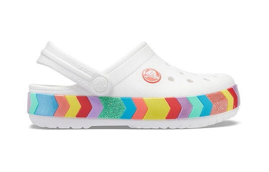 Crocs Rainbow Outdoor Beach Sports Big Boys White Sandals 207007-100 Crocs Rainbow Outdoor Beach Sports Big Boys White Sandals 207007-100