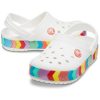 Crocs Rainbow Outdoor Beach Sports Big Boys White Sandals 207007-100 Crocs Rainbow Outdoor Beach Sports Big Boys White Sandals 207007-100