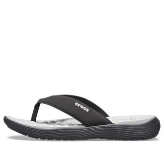 Crocs Reviva Flip-Flops White Black 205715-060 Crocs Reviva Flip-Flops White Black 205715-060