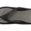 Crocs Soft Sole Cozy Flip-Flops Unisex Black Gray 10024-05M