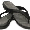Crocs Soft Sole Cozy Flip-Flops Unisex Black Gray 10024-05M