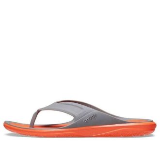 Crocs Swiftwater Wave Flip Flops “Orange Grey” 206242-0EK