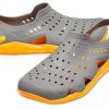 Crocs Swiftwater Wave Shoes “Slate Grey Blazing Orange” 203963-0FR