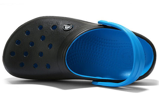 Crocs Wear-Resistant Lightweight Cozy Sports Unisex Black Blue Sandals “Black Blue” 205237-49S Crocs Wear-Resistant Lightweight Cozy Sports Unisex Black Blue Sandals “Black Blue” 205237-49S
