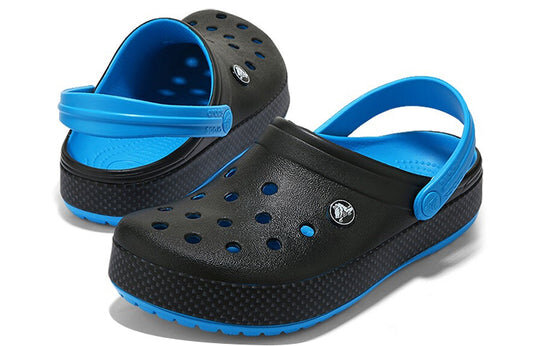 Crocs Wear-Resistant Lightweight Cozy Sports Unisex Black Blue Sandals “Black Blue” 205237-49S Crocs Wear-Resistant Lightweight Cozy Sports Unisex Black Blue Sandals “Black Blue” 205237-49S