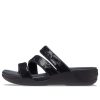 Crocs (WMNS) Boca Strappy Wedge Sandals “Black” 207645-001