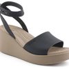 Crocs (WMNS) Brooklyn Ankle Strap Wedge Sandals “Black Beige” 209406-07H