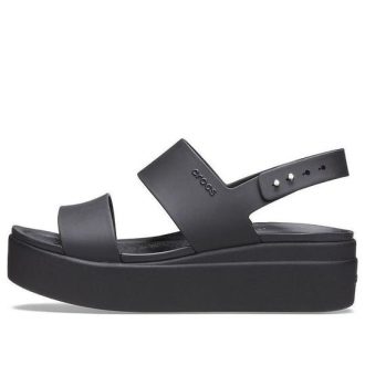 Crocs (WMNS) Brooklyn Thick Sole Casual Black Sandals 206453-060