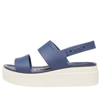 Crocs (WMNS) Brooklyn Thick Sole Sandals Blue Gray “Blue Grey” 206453-46K