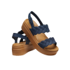 Crocs (WMNS) Brooklyn Woven Wedge Sandals “Blue Brown” 209977-410