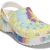 Crocs (WMNS) Classic clog clouds Tie Dye Printing Lightweight Cozy Sports Sandals Pink Blue 207151-94S